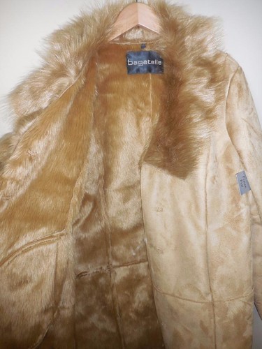 BAGATELLE Camel Kunstfell drapierter Mantel XL Neu mit Etikett - Bild 3 von 4