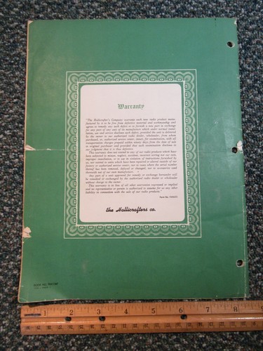 Manual del Receptor Hallicrafters ~ Marca S-85 y S-85U 1~ original ~ Radioaficionado - Imagen 4 de 5