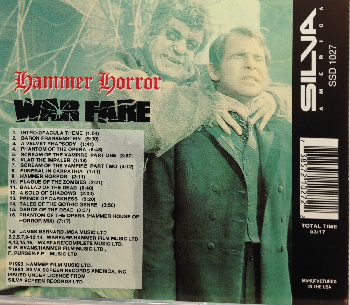 Hammer Horror by Warfare (CD, Jul-1993, Silva America) for sale