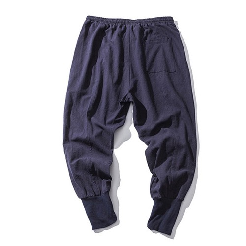 Men's Japanese Leisure Loose Harem Pants Baggy Hippie Hakama Pants - Picture 7 of 18