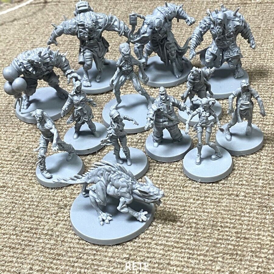 Random 6PCS Zombies Surviors Zombicide 2nd Board Game Miniatures