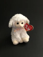 TY FLEECIA the 4" LAMB BASKET BEANIE BABY - MINT with MINT TAGS 2010