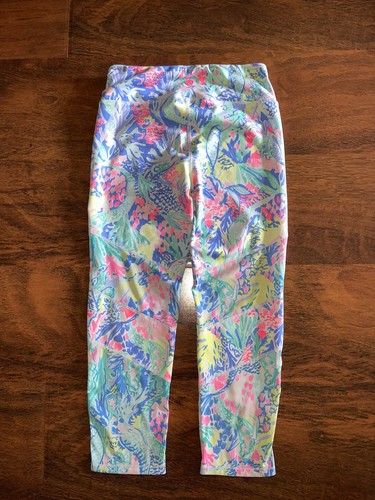 Lilly Pulitzer PEQUEÑOS LEGGINGS Mermaids Cove THEA WEEKENDER Crop 21” Paneles de Malla - Imagen 5 de 7