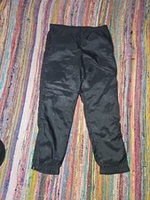 Vintage 90s Nike White Tag Kids 10-12 Black Nylon Lined Track Pants Fits Big