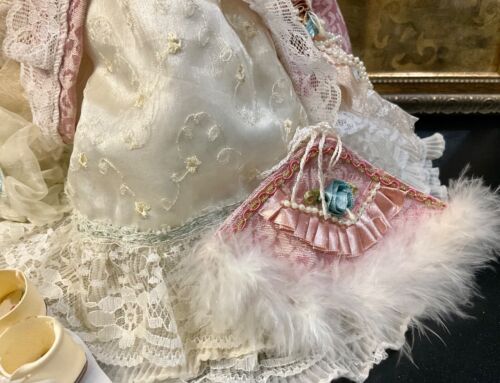 Beautiful Vintage Victorian Mauve Dress For Antique Doll- 16 Inch Doll - Picture 7 of 14