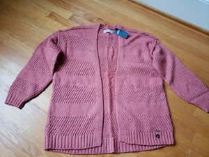 pink slouchy cardigan