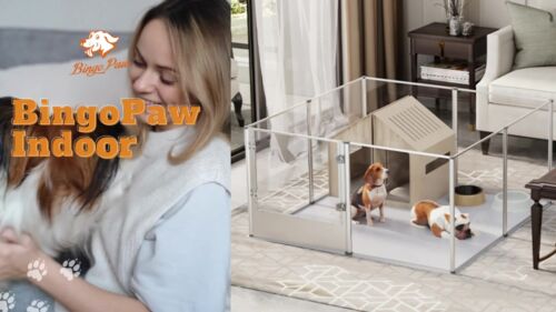 Welpenlaufstall Welpenauslauf DIY Tierlaufstall Freigehege Acryl Laufstall 120cm - Video 1 von 1