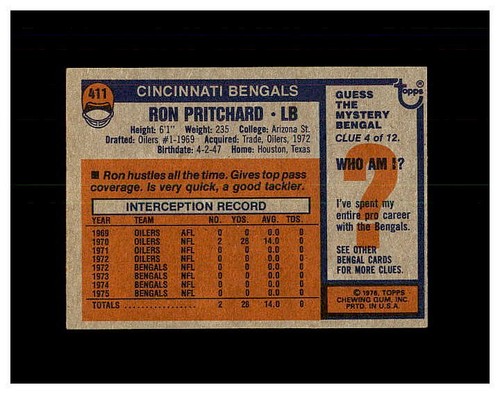 1976 TOPPS FOOTBALL #276-527 YOU PICK SEE PHOTOS OF EVERY CARD STARS NEW LISTING - Picture 237 of 473