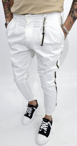 Pantalone Uomo Cotone Elastico Capri Primaverile fascia laterale cavallo basso - Imagen 6 de 19