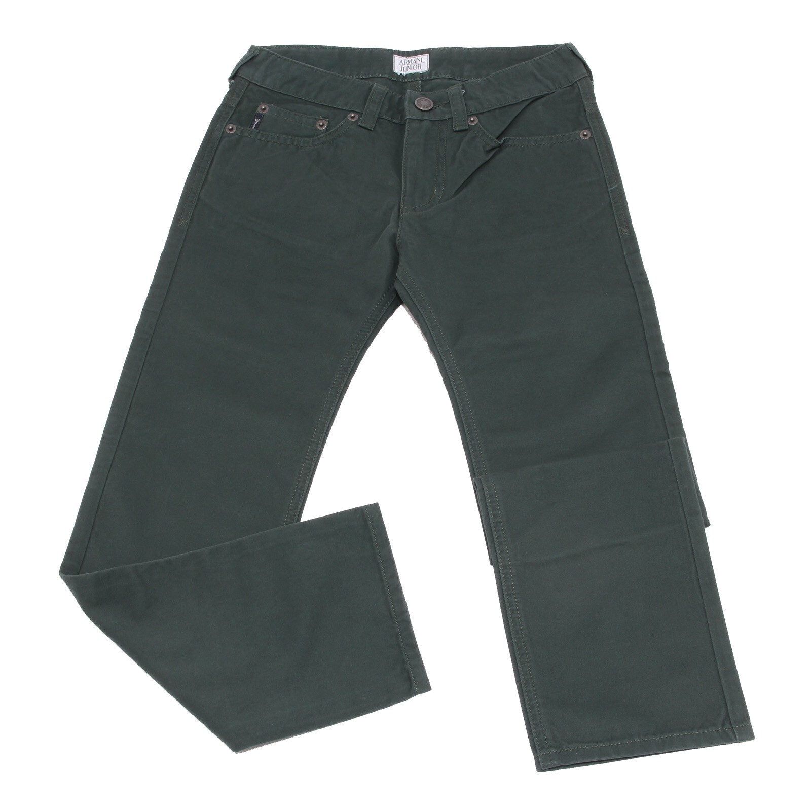 3833U Брюки-комбинезоны ARMANI JUNIOR из зеленовато-зеленого хлопка 3833U для мальчиков