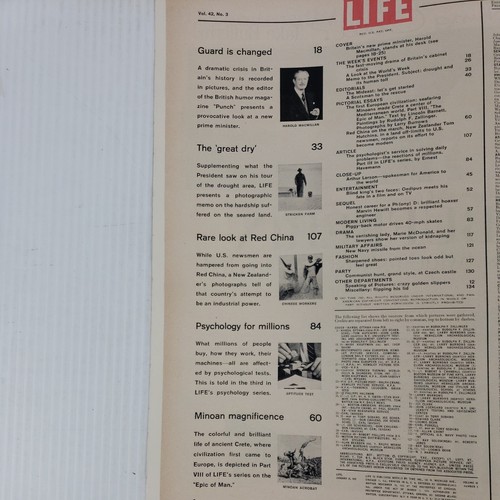 Life Magazine January 21 1957; British Prime Minister MacMillan, China, Minoans - Picture 4 of 8