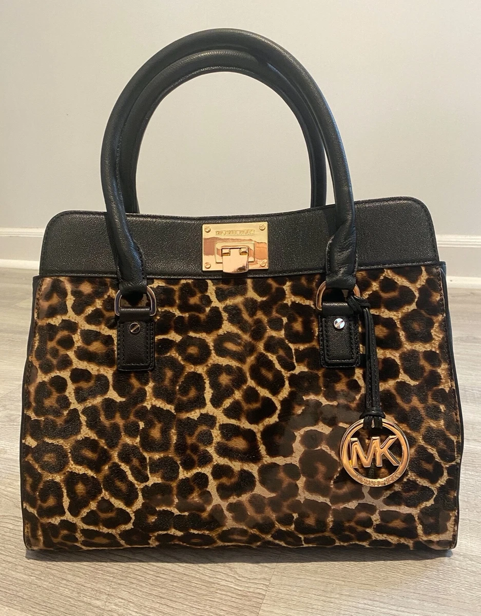 Michael kors leopard calf on sale hair handbag