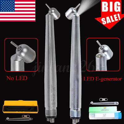 Dental 45 Degree High Speed Handpiece LED E-generator Push 4-H NSK Style OEM