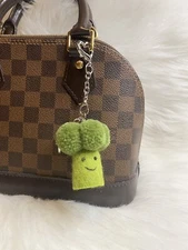 Broccoli Keyring Pompom Bag Charm Keychain Car Key Fob Plush Gift New Handmade