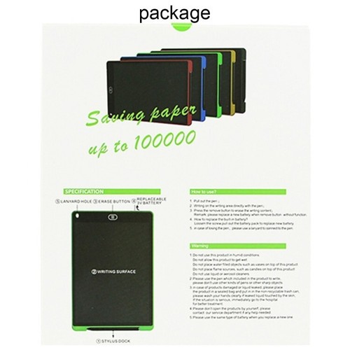 Tavoletta Grafica LCD 12" con Penna – Blocco Note Digitale Portatile (Bianca) - Foto 14 di 14