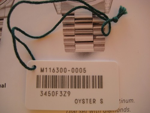 GENUINE ROLEX DATEJUST 41 II 116300 WATCH OYSTER S SWIMPRUF WHITE PRICE HANG TAG - Picture 4 of 12