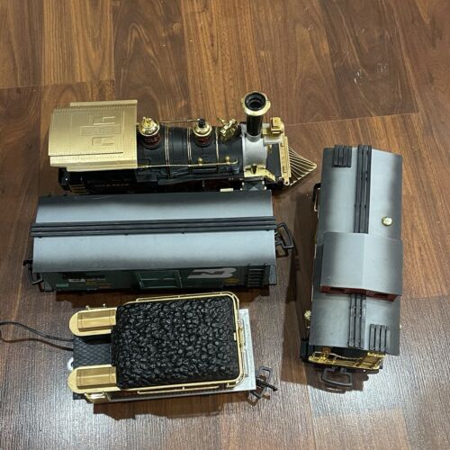 24pc Gold Rush Express G-Scale Train Set By New Bright No.186 Tracks- Tested - Picture 6 of 17