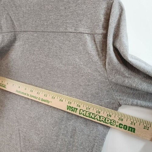 Lucky Brand Men's Three Snap Button Henley Long Sleeve Shirt Grey Stretch Preppy - Picture 9 of 11
