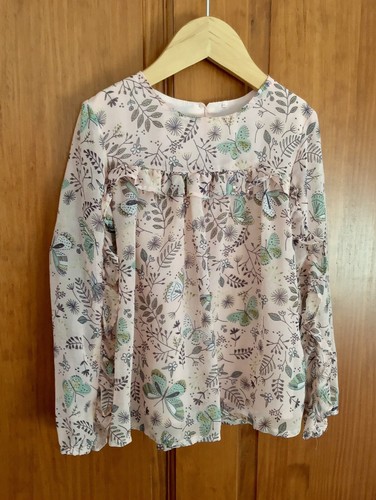 Blusa GEORGE Niña Rosa Multicolor Mariposa Manga Larga - Talla 5-6 Años - Imagen 3 de 6