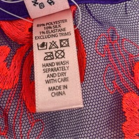 Agent Provocateur Karlie Purple Coral Pink Suspender AP3 Medium NWT $180