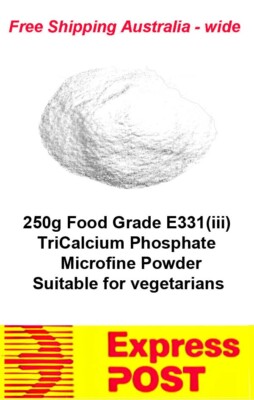 250g  Microfine Tricalcium  phosphate  - E 341(iii) - Food Grade - Vegan