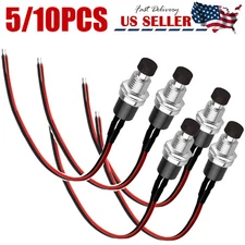 12V SPST Mini Push Button Pre-Wired Momentary N/O OFF-ON Switch Plug US