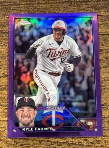 2023 Topps Chrome Kyle Farmer Purple Refractor /250 #154 Twins SP