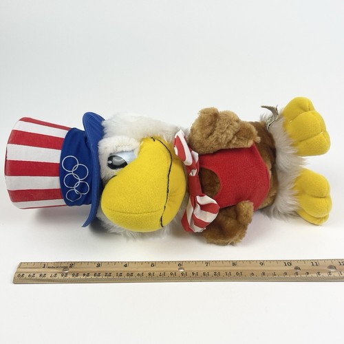 Peluche Sam The Olympic Eagle 1984 Mascota Olímpica de Los Ángeles Lake Placid - Imagen 7 de 12