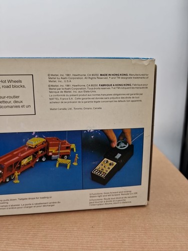 RARE VINTAGE HOT WHEELS RADIO CONTROLLED CAR HAULER TRANSPORTER SEALED NOS A24 - Picture 9 of 12