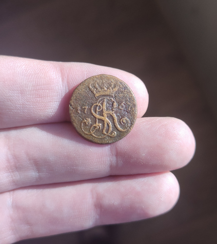 1767 1 Grossus Kupfermünze Stanisław II August Poniatowski (1764-1695) cx - Bild 2 von 4