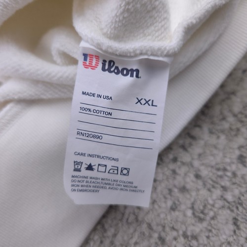 Wilson America Hoodie Mens XXL Pullover Sweatshirt Made In USA Logo Spellout - Picture 7 of 10