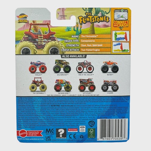 Hot Wheels Monster Trucks Flintstones Flintmobile Monster Truck 2024 Diecast - Picture 5 of 5