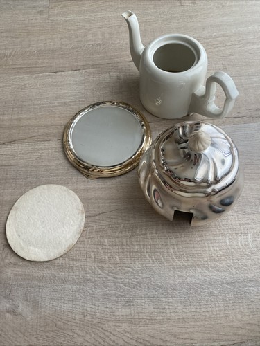 Tee - Kanne mit Warmhaltehaube silber farben 6 Tassen / Ca. 1 Ltr. - Bild 5 von 6