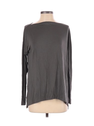 Vince. Women Gray Long Sleeve T-Shirt XS