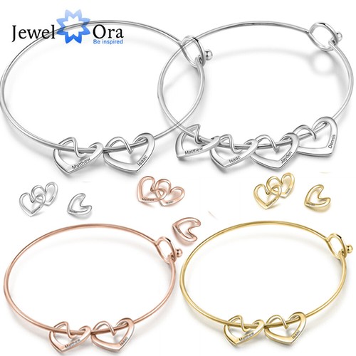 Name Engraved Charm Bangle Wife 