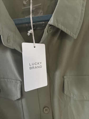 ✨LUCKY BRAND Women’s Safari Dress long sleeve pockets washable - Picture 2 of 9