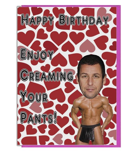 Funny Rude Joke Sexy Hunk Birthday Card - For The Adam Sandler Admirer / Fan | eBay Funny Rude Joke Sexy Hunk Birthday Card - For The Adam Sandler Admirer / Fan | eBay