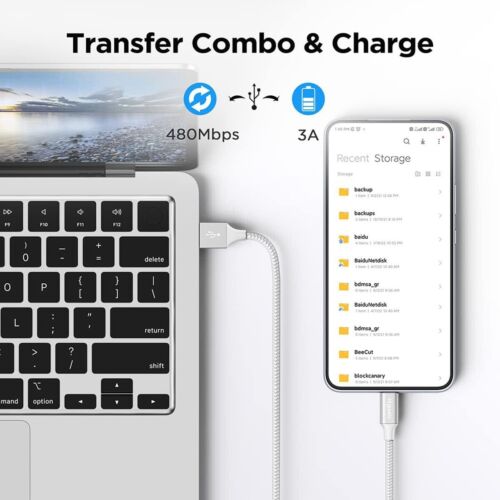 Heavy Duty Charging Phone Cable Type-C USB-C For Samsung Android LG Charger - Picture 14 of 42