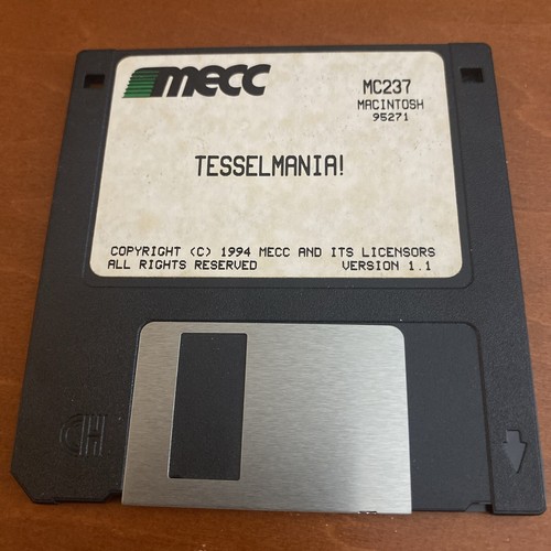 Tesselmania! MC237 MECC V 1.1 1994 Floppy Apple Mac - Picture 1 of 6