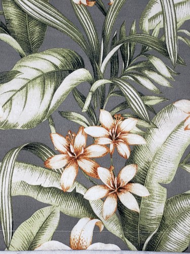 2 Victor Mills King Pillow Sham Tropical Floral Lilly Green Gray Crisp vintage - Picture 4 of 11