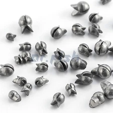 50/100pcs Fishing Split Shot Sinkers 8 size Removable Egg Lead Weight Freshwater