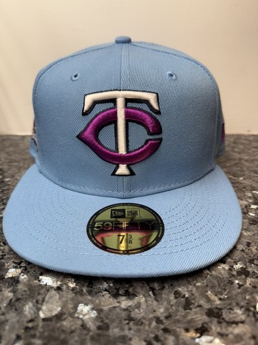 MINNESOTA TWINS 7 3/8 FITTED HAT NEW ERA 60 SEASONS PATCH Puckett Carew Mauer - Picture 2 of 7