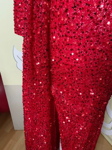 Elegantes schulterfreies Abendkleid, funkelndes Paillettenkleid mit langen Ärmel - Bild 6 von 15