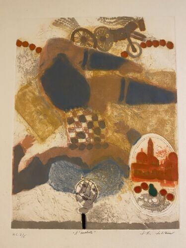 Unframed Lithograph “L’Acrobate” By Theo Tobiasse Pencil Signed & Numbered - Picture 2 of 13