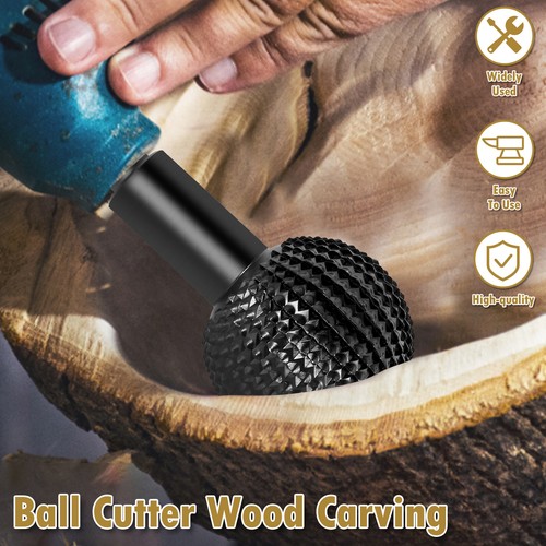 Sphere Rotary Burr Carbon Steel Wood Carving Burr 10mm Shank Durable tyoLO - Picture 6 of 18