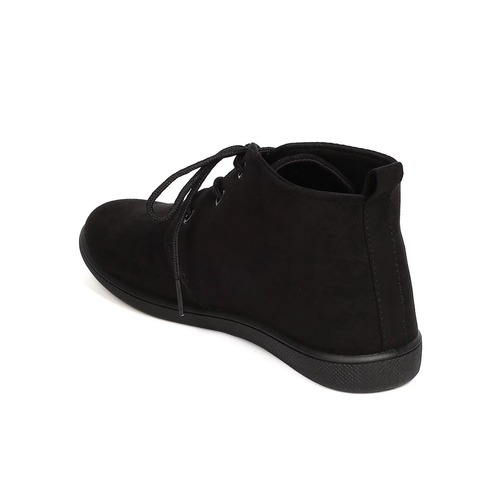 Women's Desert Boots Faux Suede Round Toe Lace Up Shoes High Top Ankle Booties - Picture 10 of 43