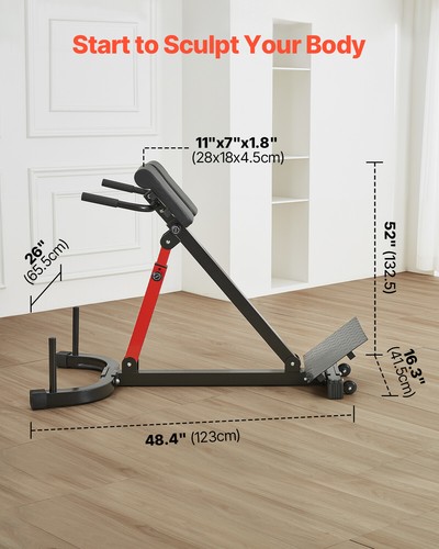 Roman Chair Back Extension Hyperextension Bench Multi-Function Adjustable Gym - Picture 7 of 12