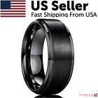 Mens Jewelry Size 5-17 + Half Tungsten Carbide Wedding Band Ring Brushed Silver