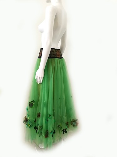 Tulle Skirt Long Woman Clothing Luxury Haute Couture Italian Brand Prom Dress - Picture 7 of 24
