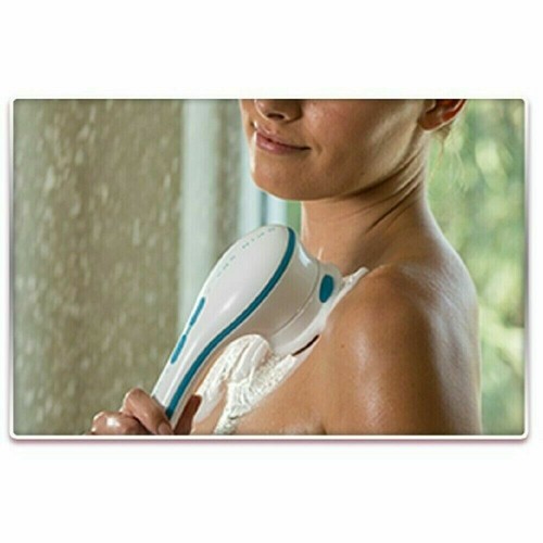 SPAZZOLA CORPO ELETTRICA SPIN SPA DOCCIA 5 IN 1 MASSAGGIO SCHIENA POMICE SPUGNA - Foto 5 di 6